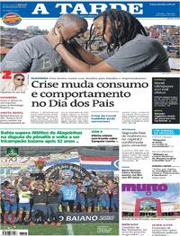 Capa do jornal A Tarde 09/08/2020