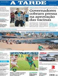 Capa do jornal A Tarde 09/12/2020