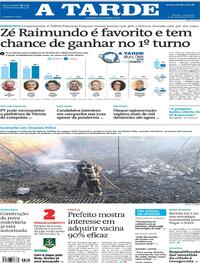 Capa do jornal A Tarde 10/11/2020