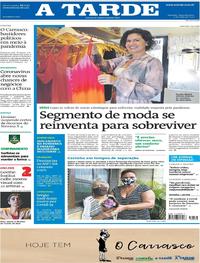 Capa do jornal A Tarde 11/05/2020