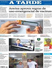 Capa do jornal A Tarde 11/12/2020