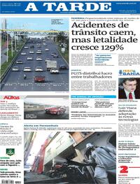 Capa do jornal A Tarde 12/08/2020