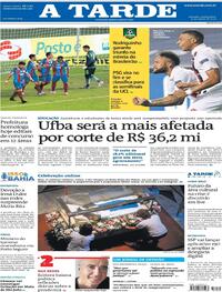 Capa do jornal A Tarde 13/08/2020
