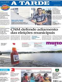 Capa do jornal A Tarde 14/06/2020