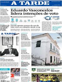 Capa do jornal A Tarde 14/11/2020