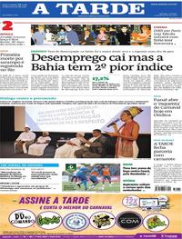 Capa do jornal A Tarde 15/02/2020