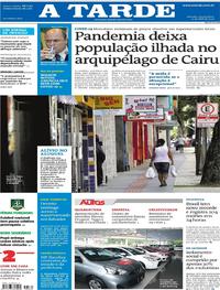 Capa do jornal A Tarde 15/04/2020