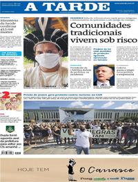 Capa do jornal A Tarde 15/06/2020