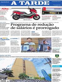 Capa do jornal A Tarde 15/07/2020