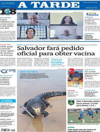 Capa do jornal A Tarde 16/10/2020