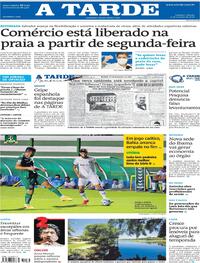 Capa do jornal A Tarde 17/10/2020