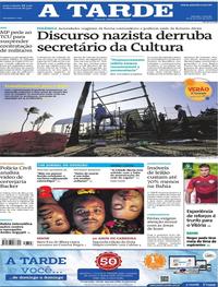 Capa do jornal A Tarde 18/01/2020