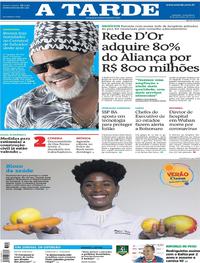 Capa do jornal A Tarde 18/02/2020
