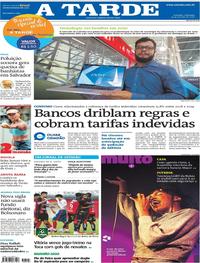 Capa do jornal A Tarde 19/01/2020