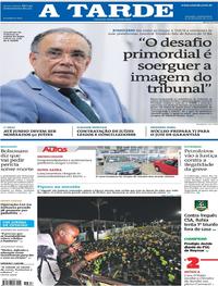 Capa do jornal A Tarde 19/02/2020