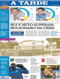 Capa do jornal A Tarde 19/04/2020