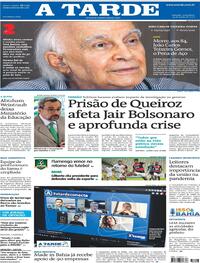 Capa do jornal A Tarde 19/06/2020