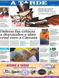 Capa do jornal A Tarde 20/02/2020