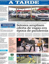 Capa do jornal A Tarde 20/04/2020