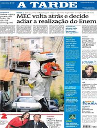 Capa do jornal A Tarde 21/05/2020