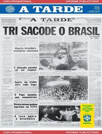 Capa do jornal A Tarde 21/06/2020