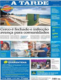 Capa do jornal A Tarde 22/03/2020