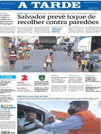 Capa do jornal A Tarde 22/08/2020
