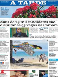 Capa do jornal A Tarde 22/09/2020