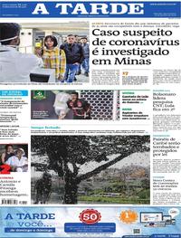 Capa do jornal A Tarde 23/01/2020