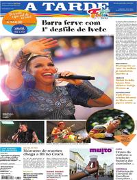 Capa do jornal A Tarde 23/02/2020