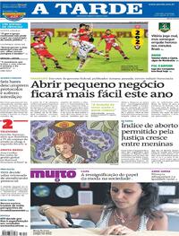 Capa do jornal A Tarde 23/08/2020