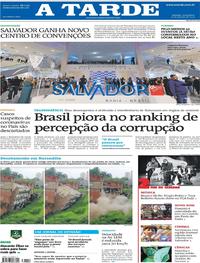 Capa do jornal A Tarde 24/01/2020