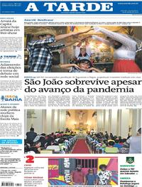 Capa do jornal A Tarde 24/06/2020