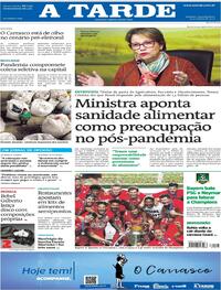 Capa do jornal A Tarde 24/08/2020