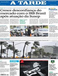 Capa do jornal A Tarde 25/08/2020
