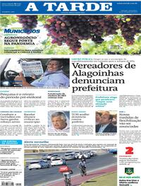 Capa do jornal A Tarde 25/09/2020