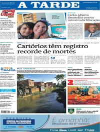 Capa do jornal A Tarde 26/06/2020