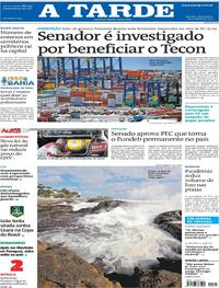 Capa do jornal A Tarde 26/08/2020