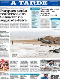 Capa do jornal A Tarde 26/09/2020
