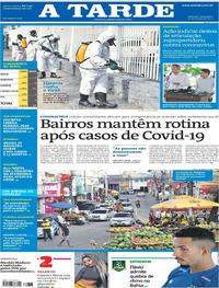Capa do jornal A Tarde 27/03/2020