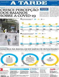 Capa do jornal A Tarde 27/06/2020