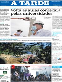 Capa do jornal A Tarde 27/10/2020