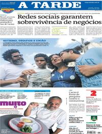 Capa do jornal A Tarde 28/06/2020