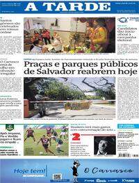 Capa do jornal A Tarde 28/09/2020