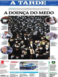 Capa do jornal A Tarde 29/02/2020