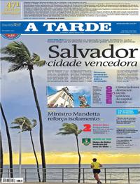 Capa do jornal A Tarde 29/03/2020