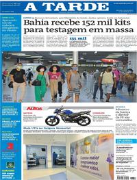 Capa do jornal A Tarde 29/04/2020