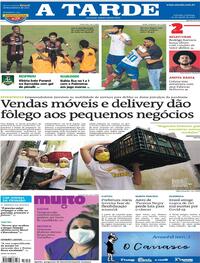 Capa do jornal A Tarde 30/08/2020