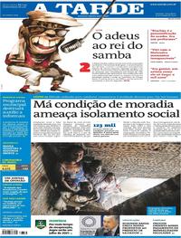 Capa do jornal A Tarde 31/03/2020