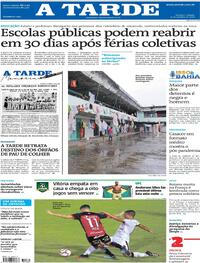 Capa do jornal A Tarde 31/10/2020